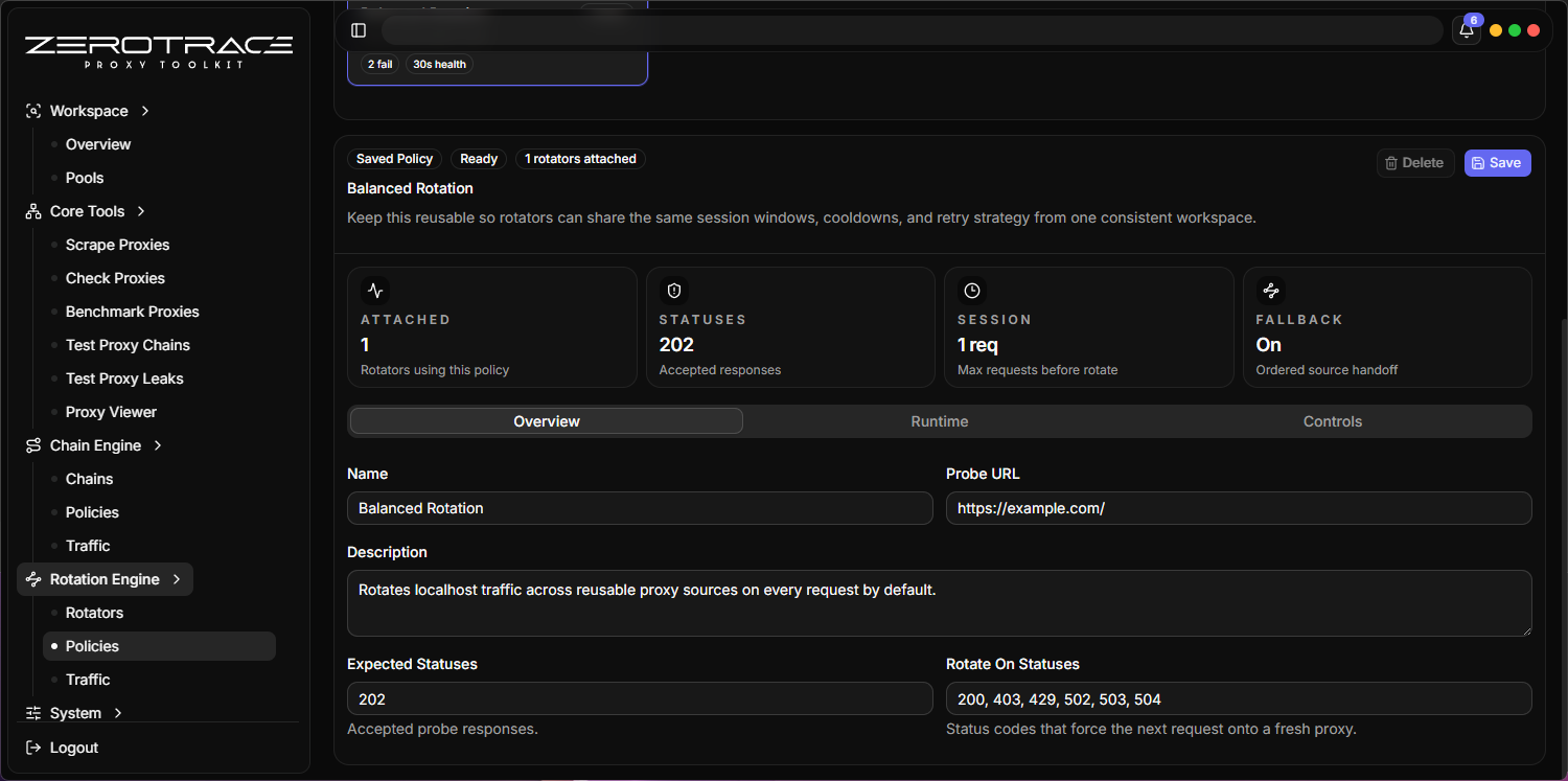 Rotation Engine Policies