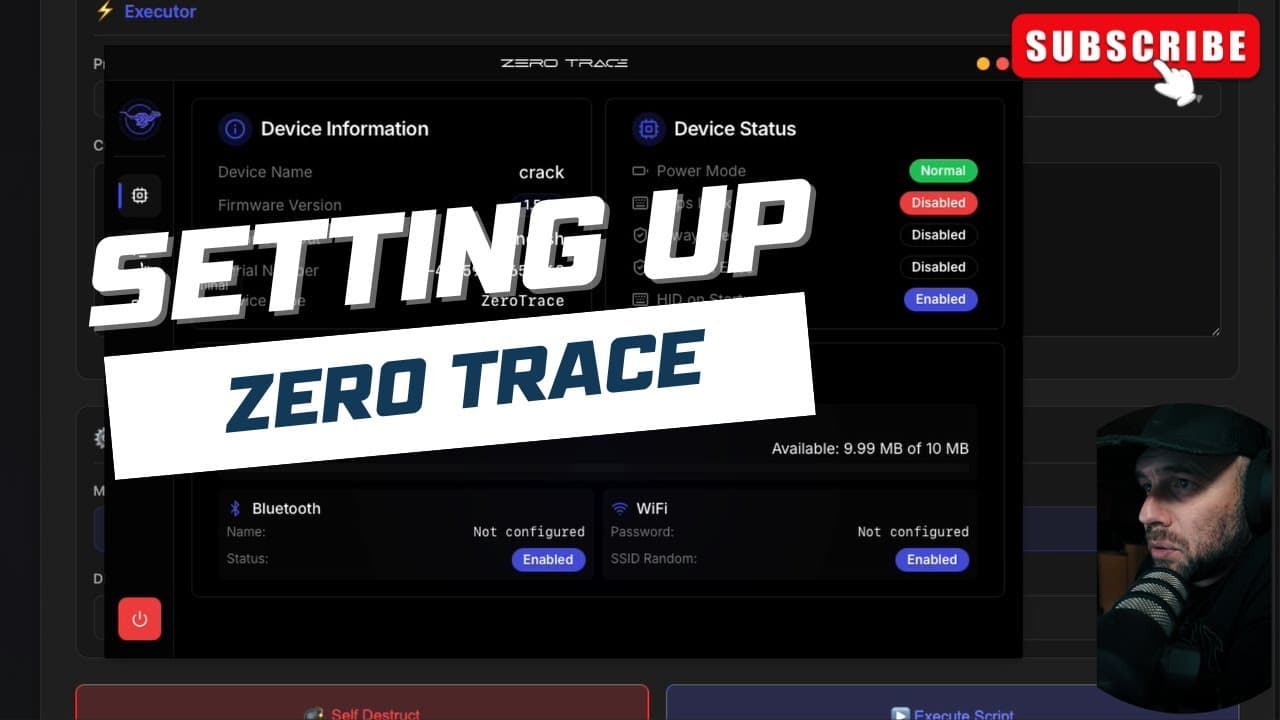 Zero Trace Setup and Firmware Install