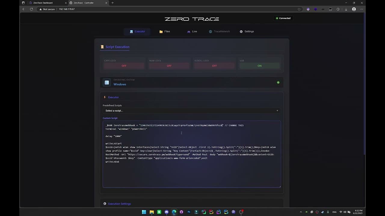 ZeroTrace | Webhook Integration in Scripts — Guide & Demo
