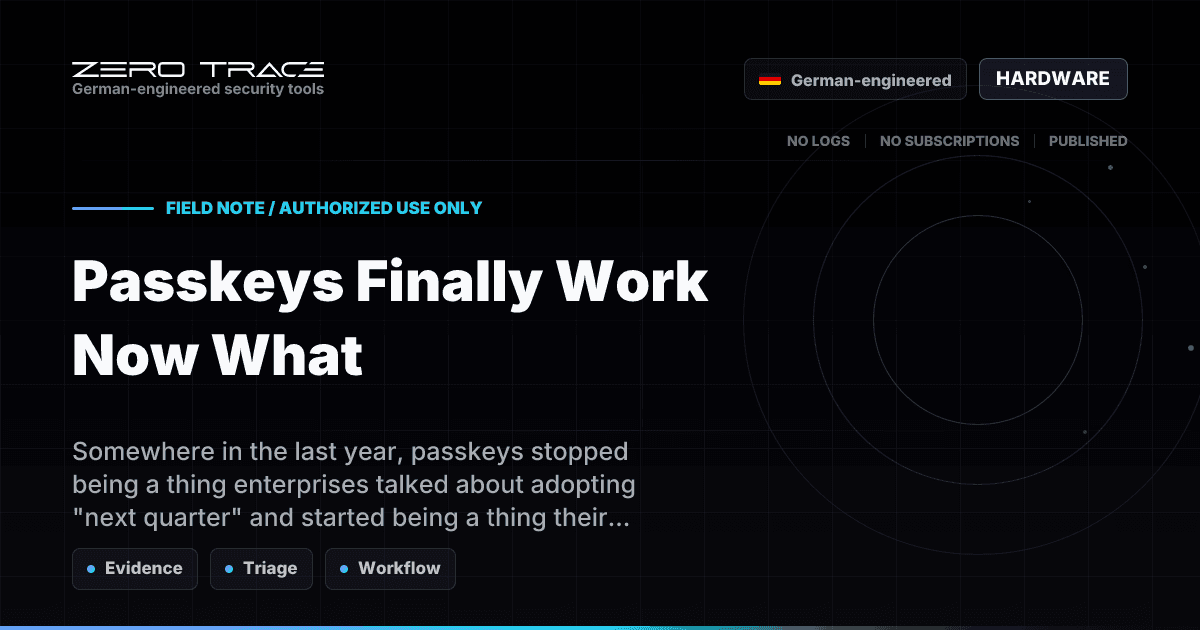 Passkeys Finally Work Now What - ZeroTrace blog image