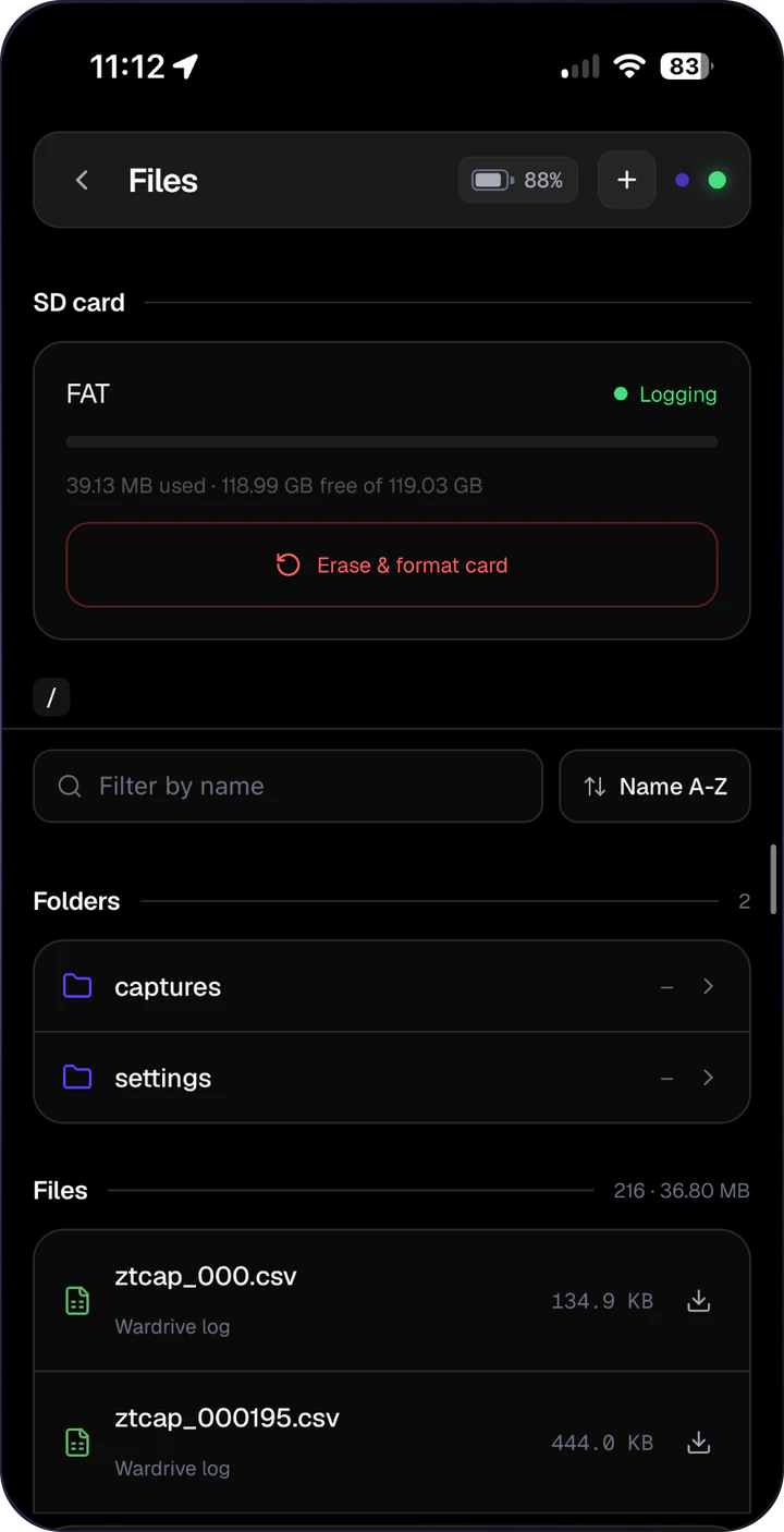 AirLeak Mini-App: Dateien