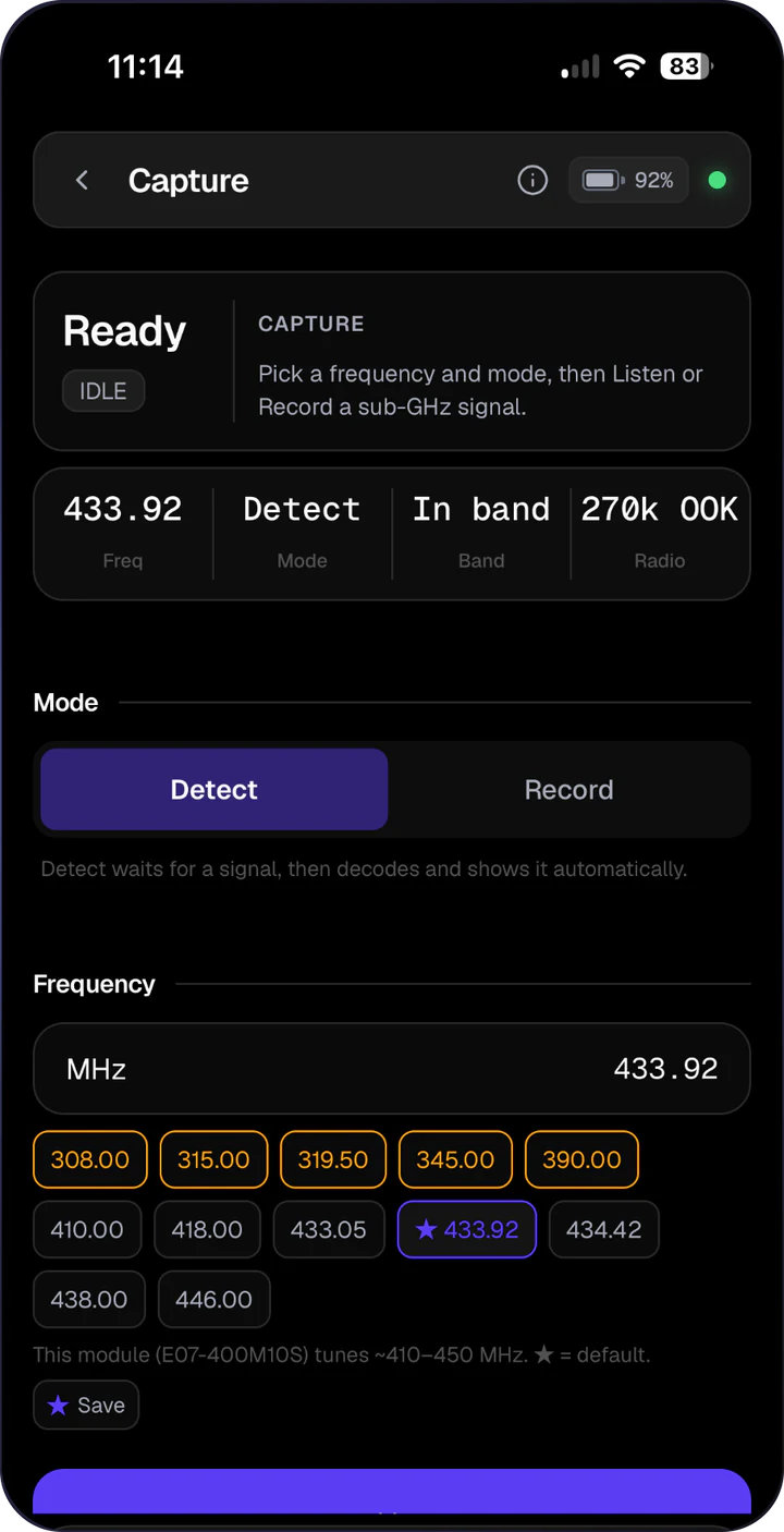 Echo-App: Aufzeichnung