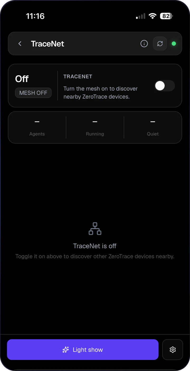 Kit-App: TraceNet-Karte