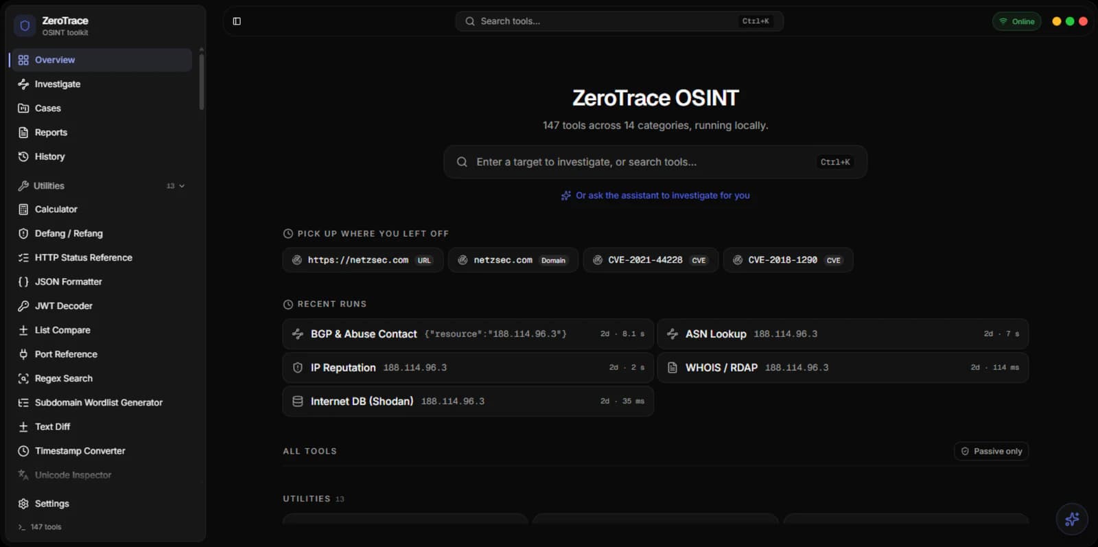 OSINT-App: Überblick