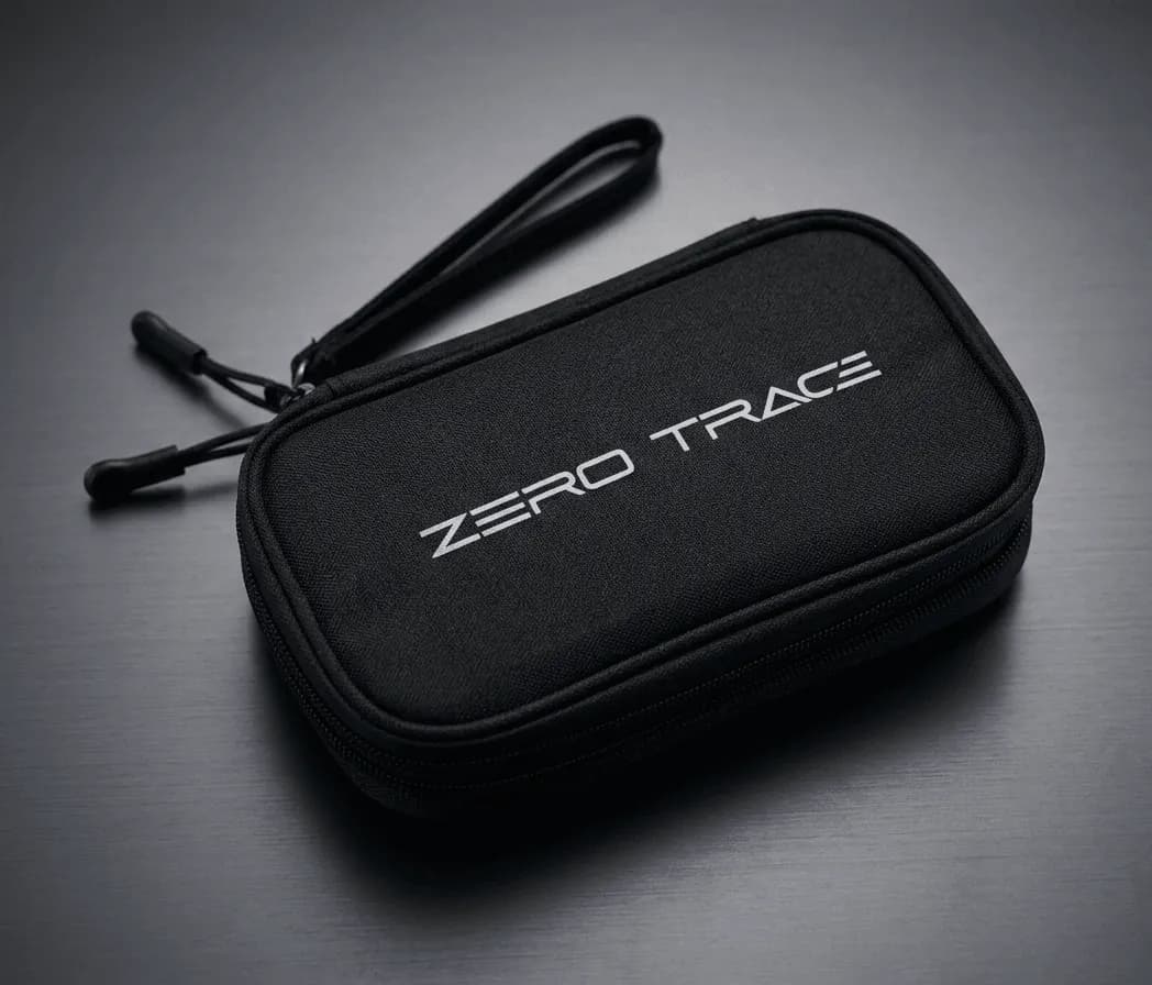 ZeroTrace Bag, closed, with wrist strap